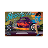 Rat Rod Blew By You Metal Sign Wall Decor 18 x 12
