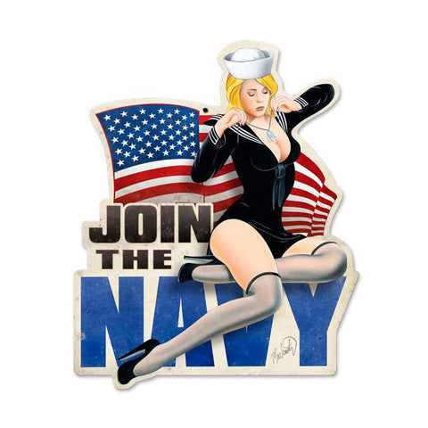 Join The Navy Metal Sign Wall Decor 16 x 18