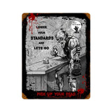 Zombie Lower Your Standards Sign Metal Sign Wall Decor 12 x 15