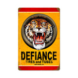 Defiance Tires Metal Sign Wall Decor 12 x 18
