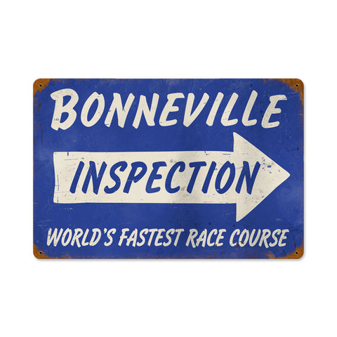 Bonneville Inspection Metal Sign Wall Decor 18 x 12