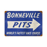 Bonneville Pits Metal Sign Wall Decor 18 x 12