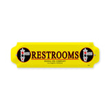 Signal Restrooms Metal Sign Wall Decor 12 x 3