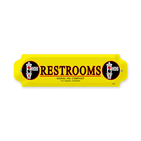 Signal Restrooms Metal Sign Wall Decor 12 x 3