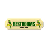 Polly Gas Restrooms Metal Sign Wall Decor 12 x 3