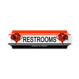 Hancock Restrooms Metal Sign Wall Decor 12 x 3