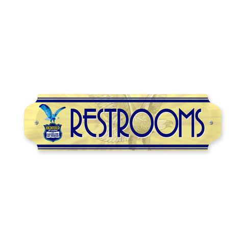 Richfield Restrooms Metal Sign Wall Decor 12 x 3