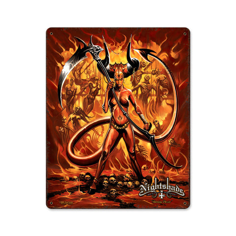 Burning Desire Metal Sign Wall Decor 12 x 15