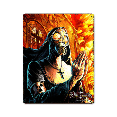Blessed Fallout Metal Sign Wall Decor 12 x 15