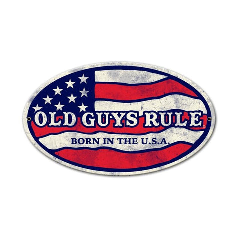 Born in The USA Metal Sign Wall Decor 14 x 8