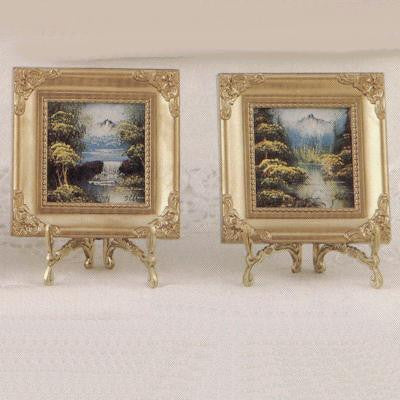 Set Of 4  Country-Gold Frame