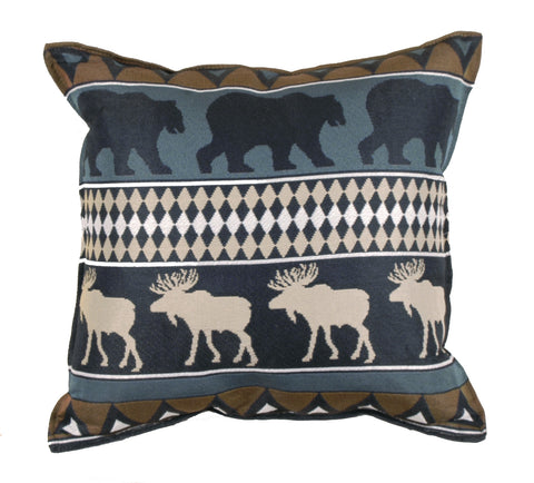 Moose & Bear Outdoor Pillow
