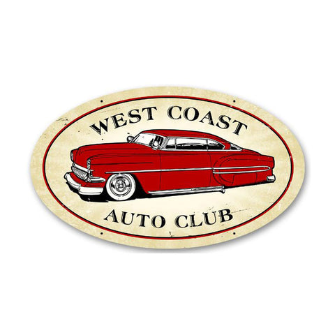 West Coast Auto Metal Sign Wall Decor 14 x 24
