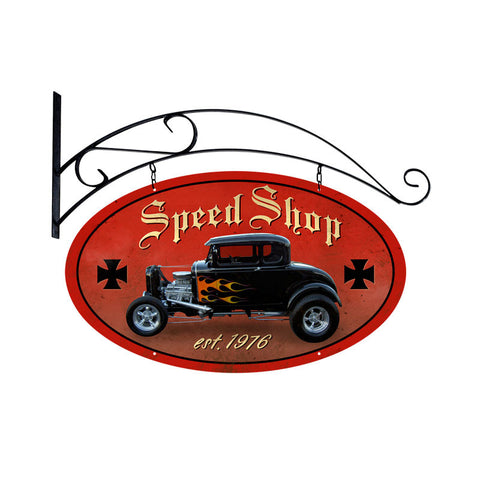 Speed Shop Metal Sign Wall Decor 24 x 24