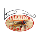 Aviation Gasoline Metal Sign Wall Decor 24 x 14