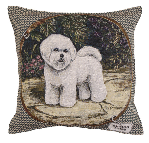 Bichon-Frise Tapestry Pillow