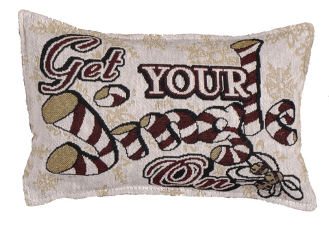 Get Your Jingle On Tapestry Pillow