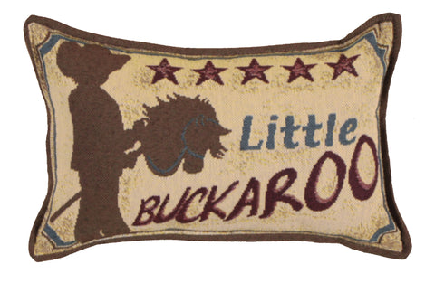 Little Buckaroo Small Tapestry Pillow