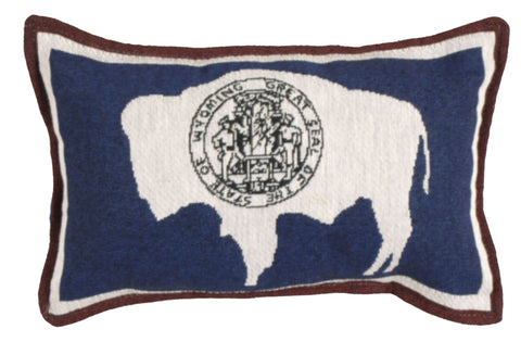 Flag Of Wyoming Small Tapestry Pillow