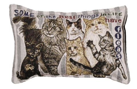 Best Thing In Life/Cat Tapestry Pillow