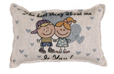 About Me Tapestry Pillow