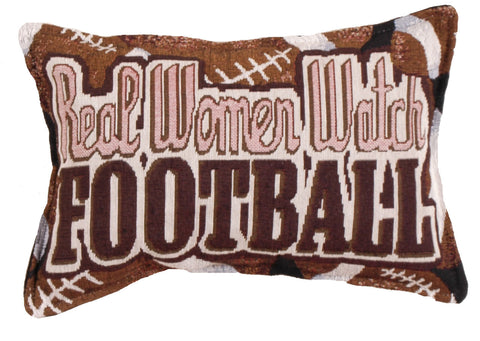 Real Women Watch Football Tapestry Pillow