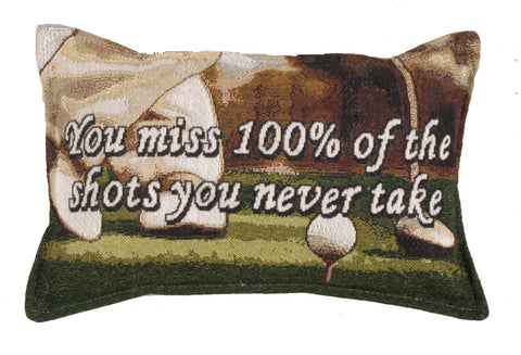 You Miss Shots Tapestry Pillow