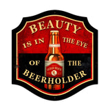 Beauty Beer Holder Metal Sign Wall Decor 20 x 20