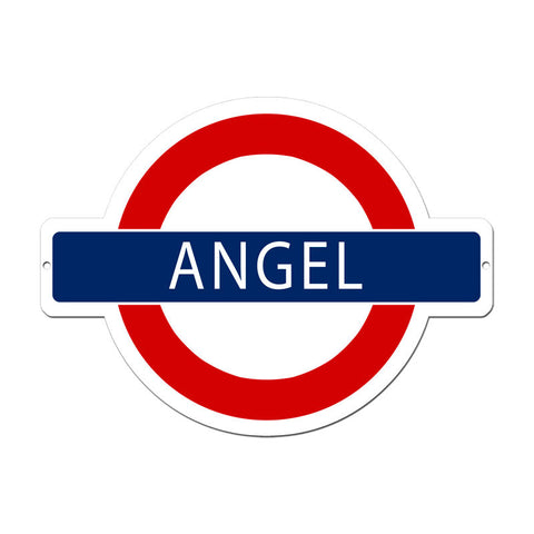 Angel Underground Metal Sign Wall Decor 21 x 16