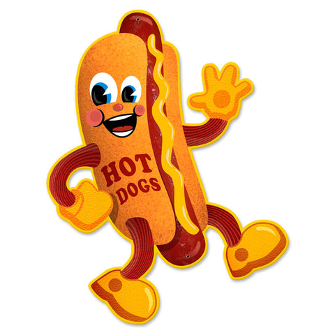 Hot Dog Metal Sign Wall Decor 16 x 20