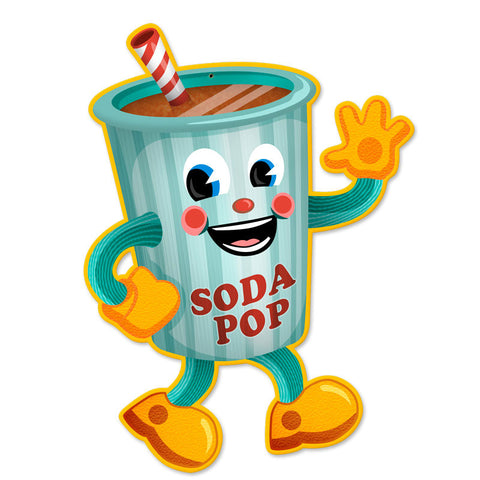 Soda Pop Metal Sign Wall Decor 15 x 21