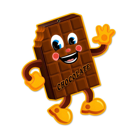 Chocolate Metal Sign Wall Decor 18 x 21