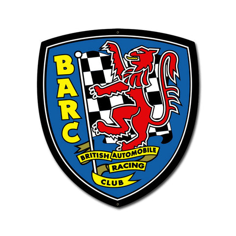 British Auto Racing Club Metal Sign Wall Decor 16 x 16