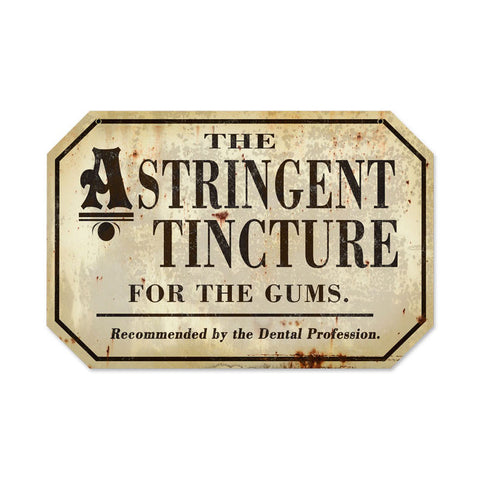 Astringent Metal Sign Wall Decor 18 x 12