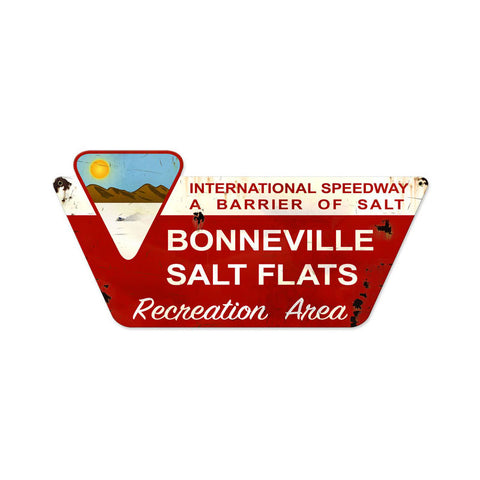 Bonneville Speedway Metal Sign Wall Decor 27 x 13