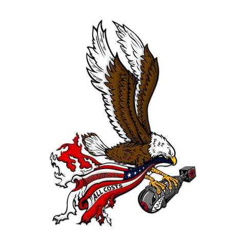 Bald Eagle Bomb Metal Sign Wall Decor 24 x 17