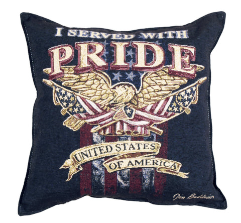 I Served With Pride Tapestry Pillow