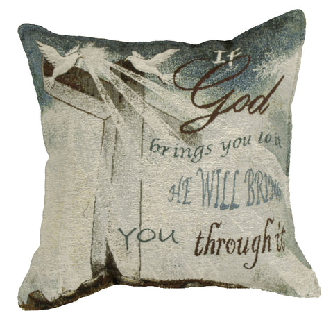 If God Brings You Tapestry Pillow