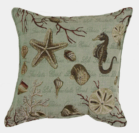 Ocean Life Tapestry Pillow
