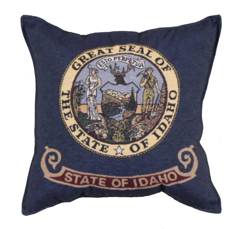 Flag Of Idaho Tapestry Pillow