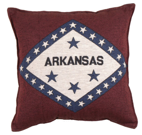 Flag Of Arkansas Tapestry Pillow