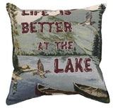 Life Is Better 18 Tapestry Pillow