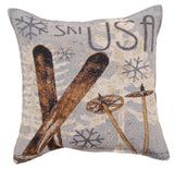 Ski Usa 18 Tapestry Pillow
