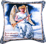 Trumpeting Angel 18 Tapestry Pillow