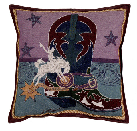 Boots N Bling 18 In Tapestry Pillow