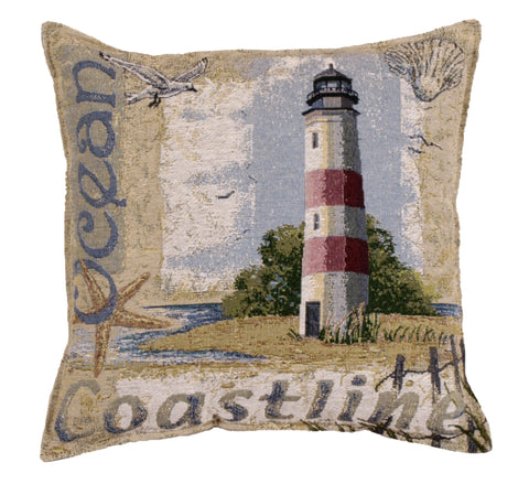 Coastline Tapestry Pillow