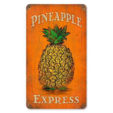 Pineapple Express Metal Sign Wall Decor 8 x 14