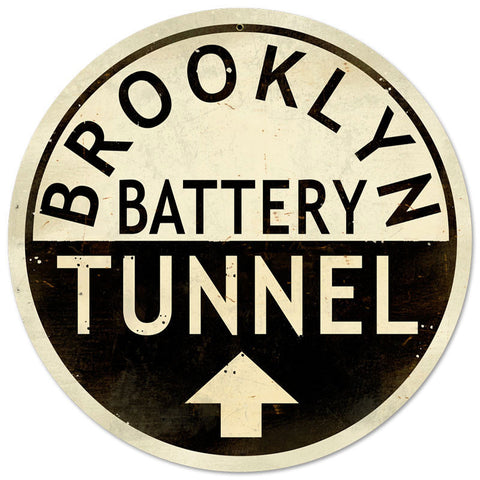 Brooklyn Tunnel Metal Sign Wall Decor 14 x 14