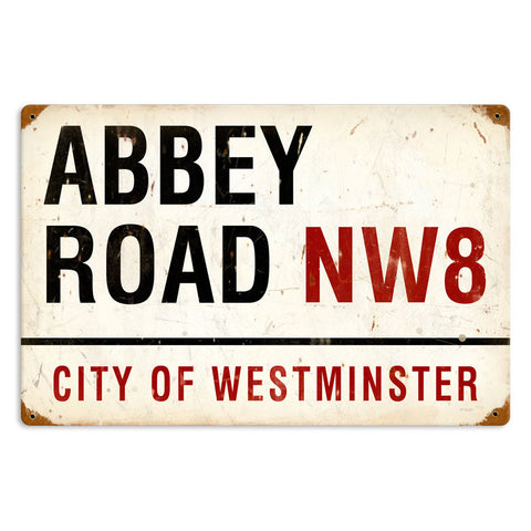 Abbey Road Metal Sign Wall Decor 18 x 12