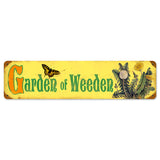 Garden Weeden Metal Sign Wall Decor 20 x 5